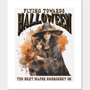 Flying towards the next diaper emergency on Halloween Posters and Art